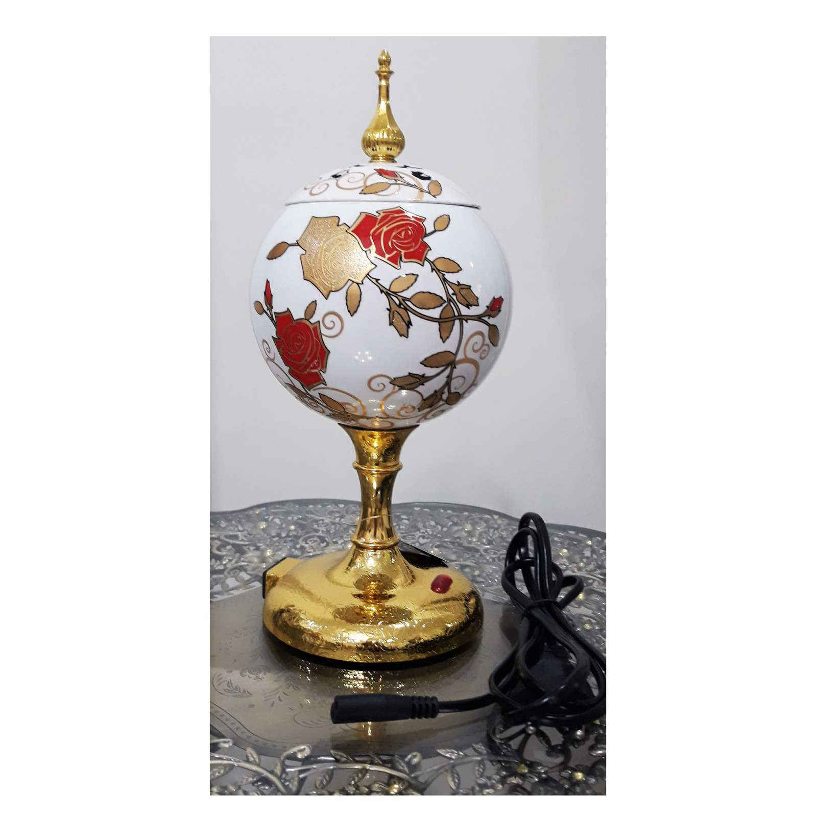 مبخرة كهربائية للبخور والإسفند – تصميم زهور