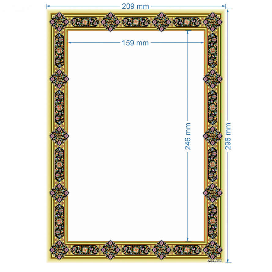 ورق تزهيب A4 (100x) كود 0024
