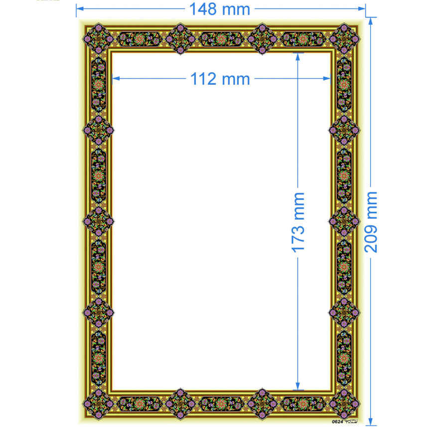 ورق تزهيب A5 موديل فارانغ (100x)