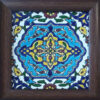 بلاط إيراني مزخرف بإطار - أزرق