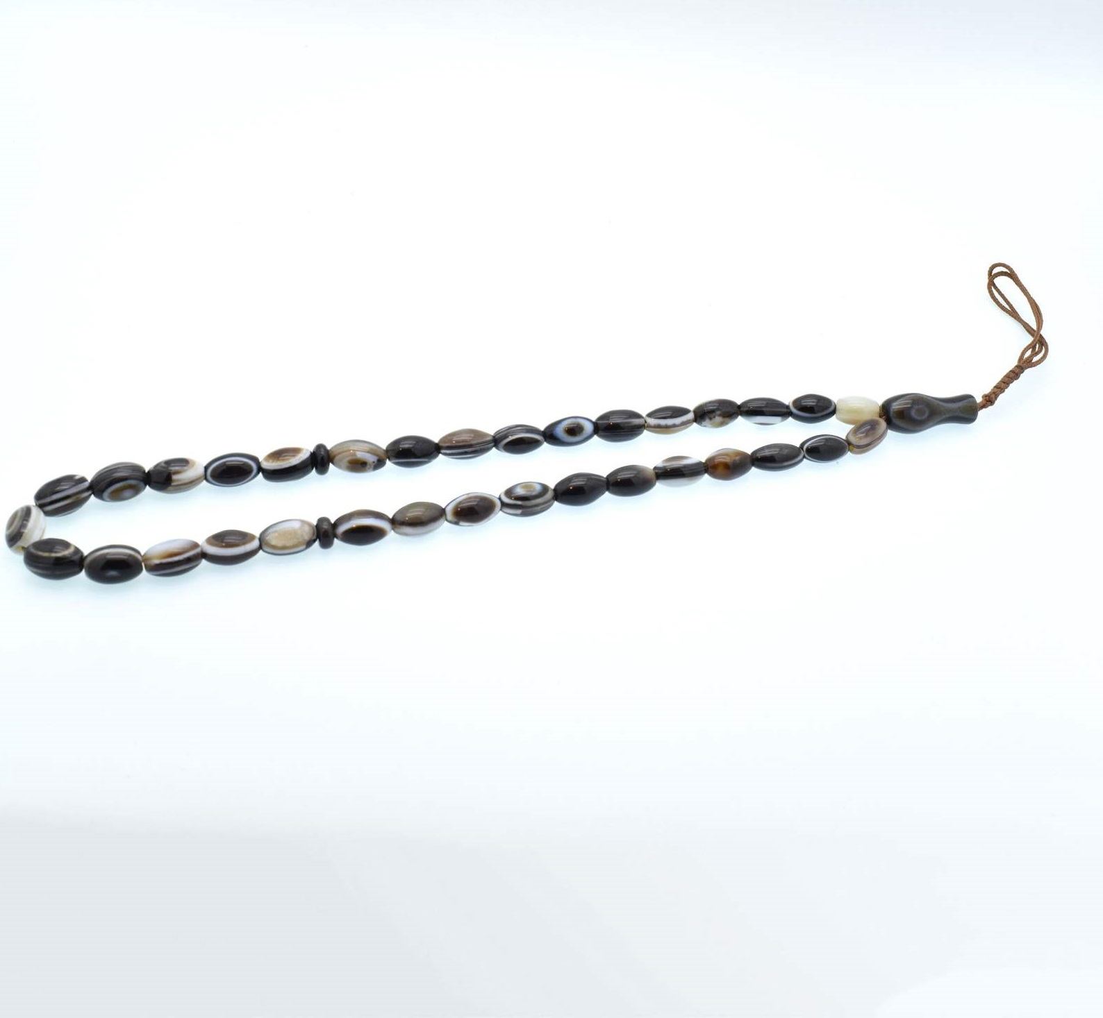 مسبحة إسلامية من العقيق السليماني مصنوعة من 33 حبة تسبيح II