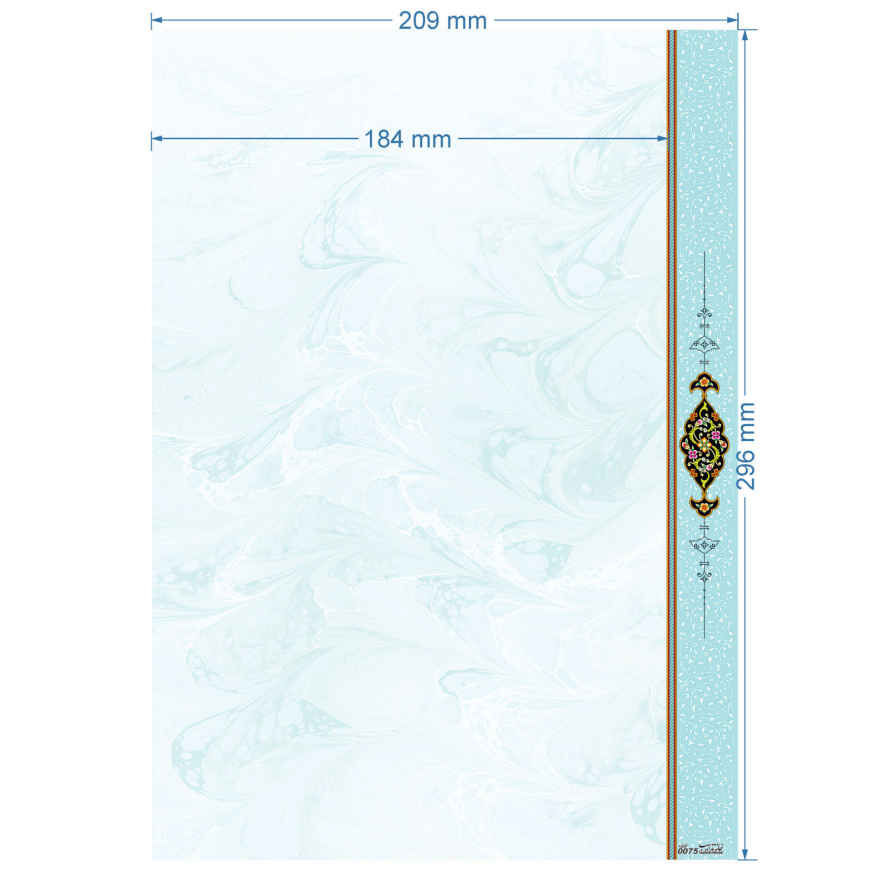 ورق تزهيب A4 بلون تركوازي (100x)