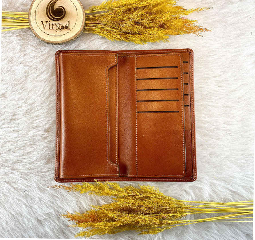 محفظة جلد إيرانية طويلة بتصميم هامون