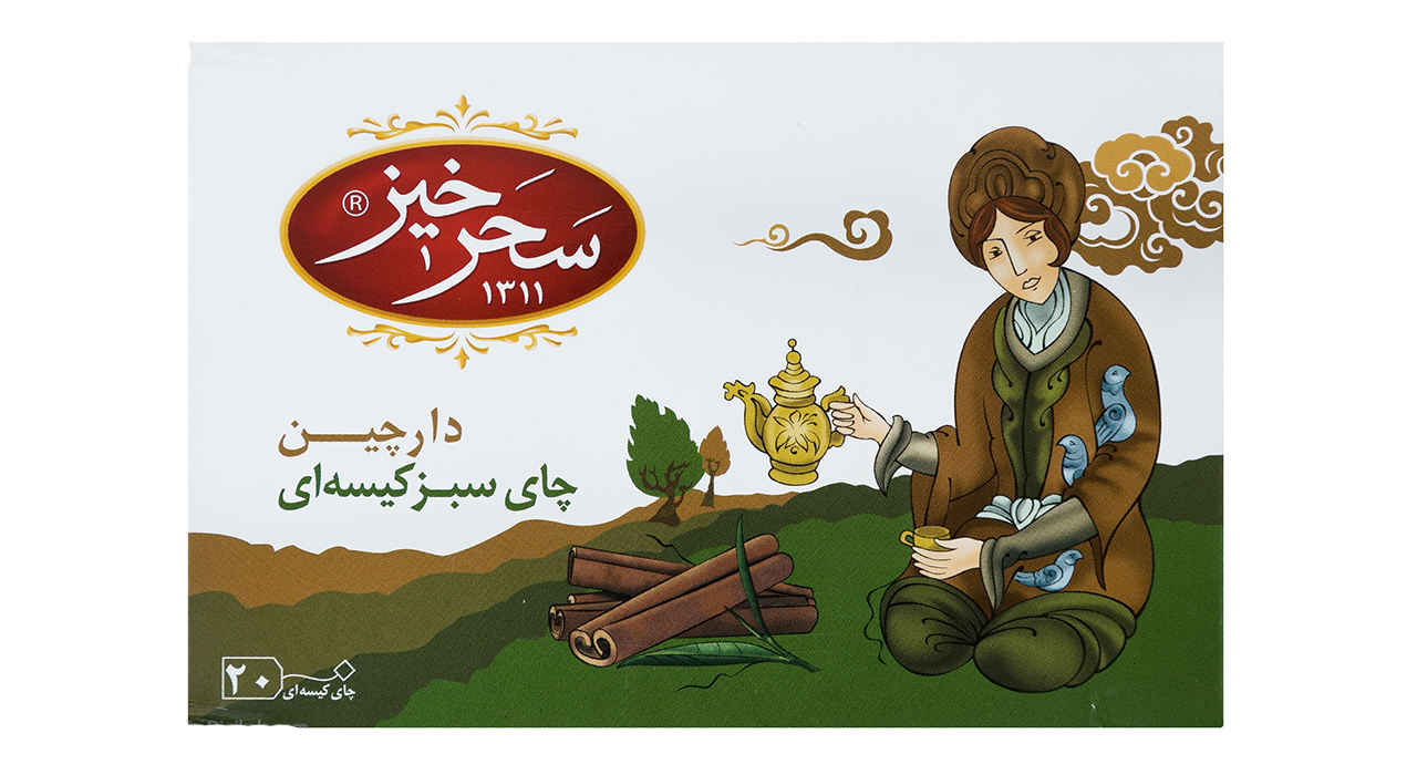 شاي أخضر بنكهة القرفة من صحر خیز (7x)