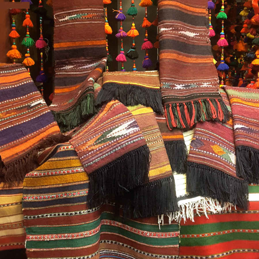 سجادة جاجيم إيرانية أصيلة منسوجة بخطوط موديل فيرا