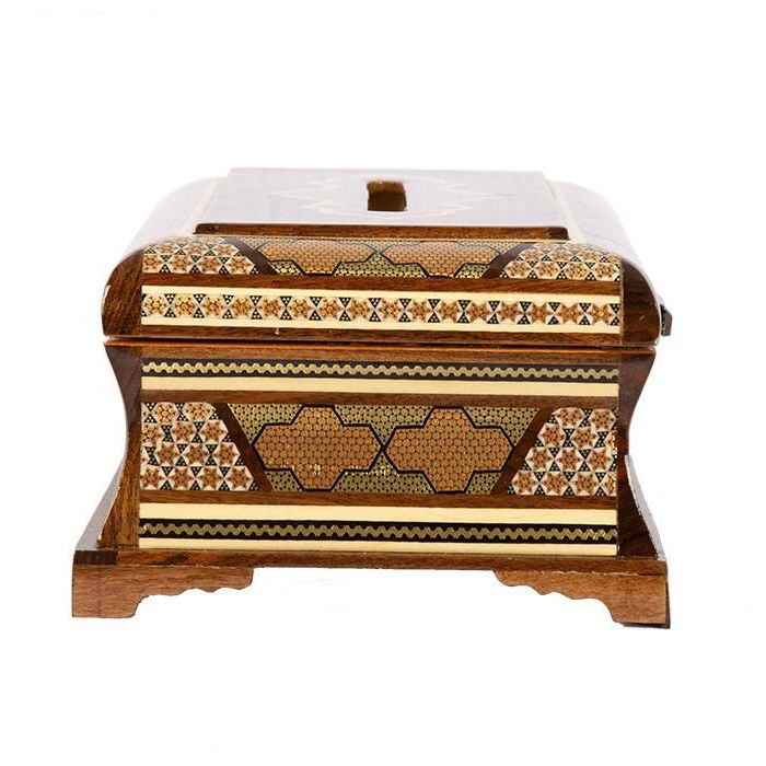 غطاء علبة مناديل خشبي إيراني يدوي الصنع – خاتمكاري مارال