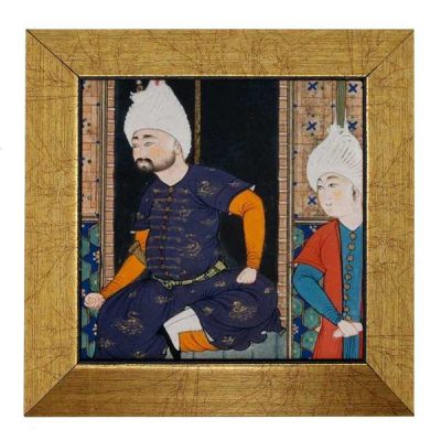بلاط إيراني مزخرف بإطار – مستوحى من الشاهنامه: كارين