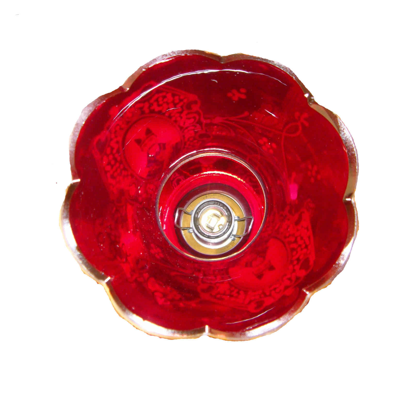 مصباح كريستال إيراني بشكل لالة تقليدي شاه عباسي