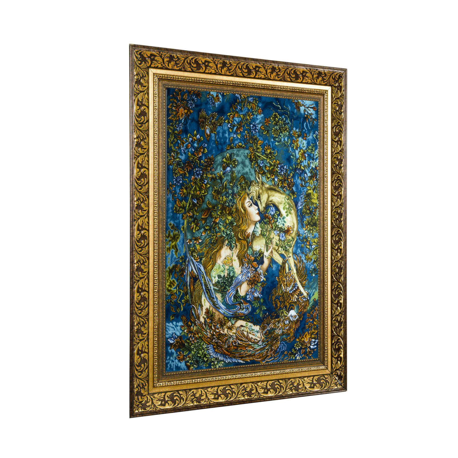 سجادة حائط إيرانية مصنوعة يدوياً من تبريز تصوّر فسيفساء تمنّي النوازش