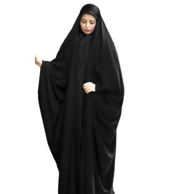 شادر إسلامي عربي أسود حجاب للنساء والصلاة
