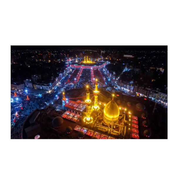 راية إسلامية شيعية - بين الحرمين جداريه