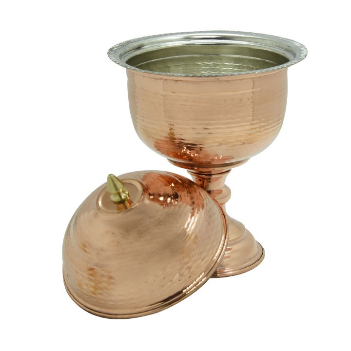 وعاء سكر إيراني نحاسي مصنوع يدويًا – محفور ديانا