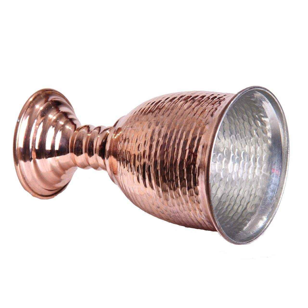 كؤوس النبيذ المصنوعة يدويًا من النحاس الإيراني – نموذج زنجياني المطرقة