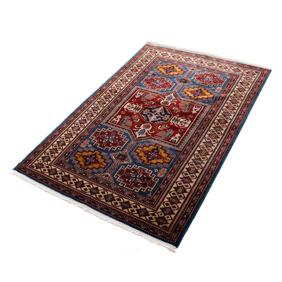 سجادة إيرانية من الصوف معقودة يدويًا بتصميم معقد وقبلي نموذج كارن