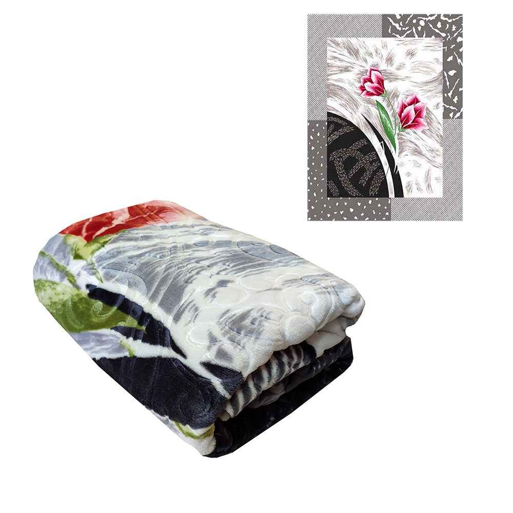 بطانية سرير فردي إيرانية من جولبافت بموديل الرمادي