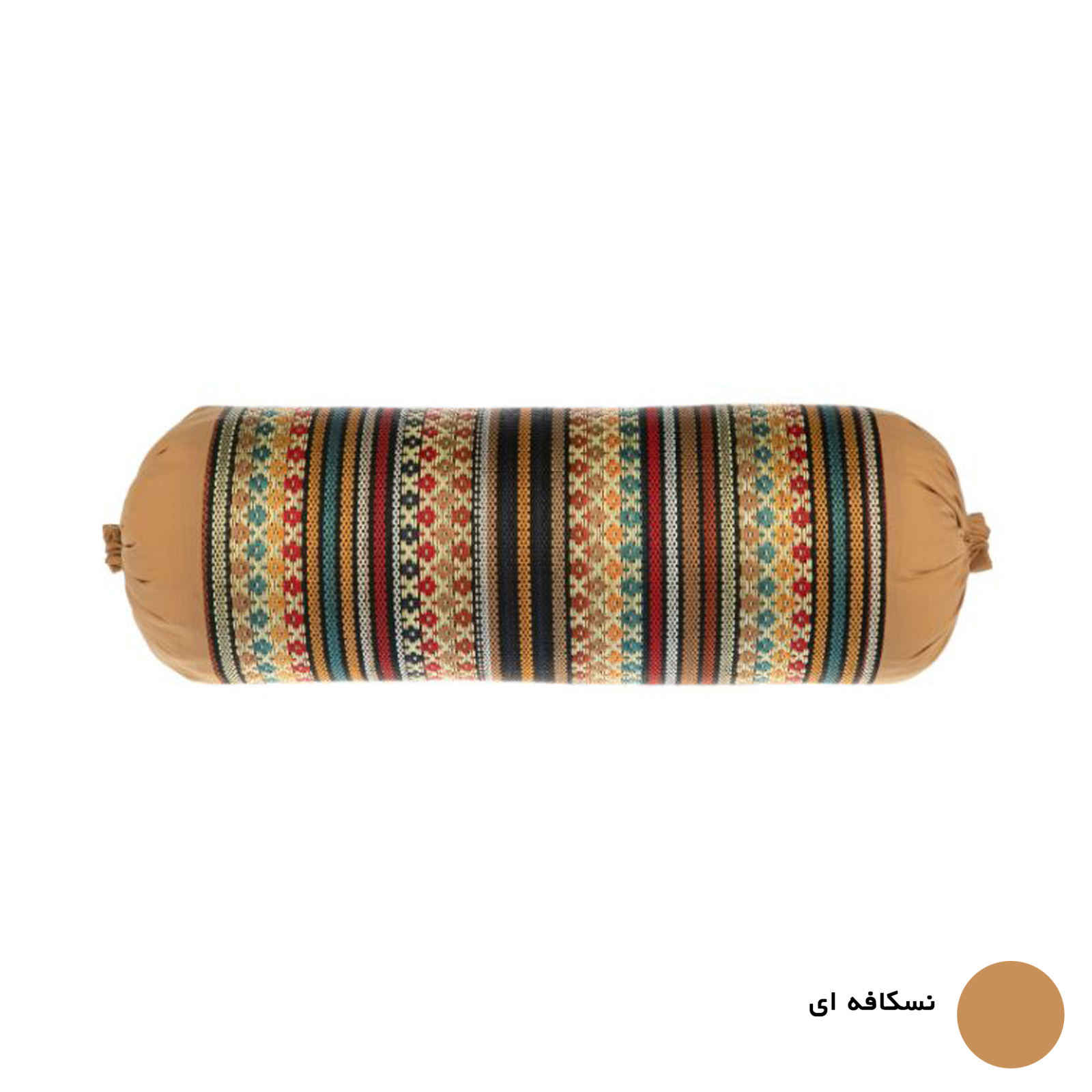 وسادة اسطوانية تقليدية إيرانية مع قماش ججيم أنيق
