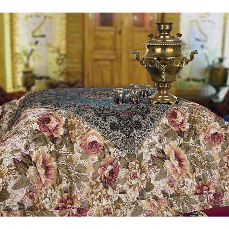 غطاء كورسي إيراني – سميك، ثقيل، ودافئ مزدوج الحجم روز