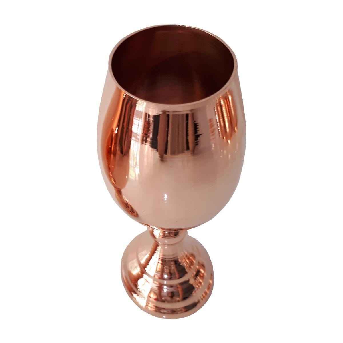 كؤوس النبيذ المصنوعة يدويًا من النحاس الإيراني – نموذج لامع المطرقة