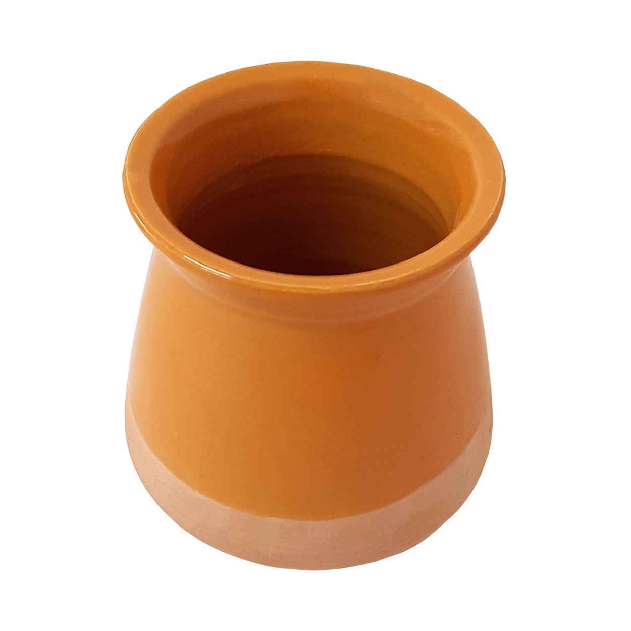 وعاء الديزي الإيراني من الفخار مع غطاء لطهي التشريب – أصفر