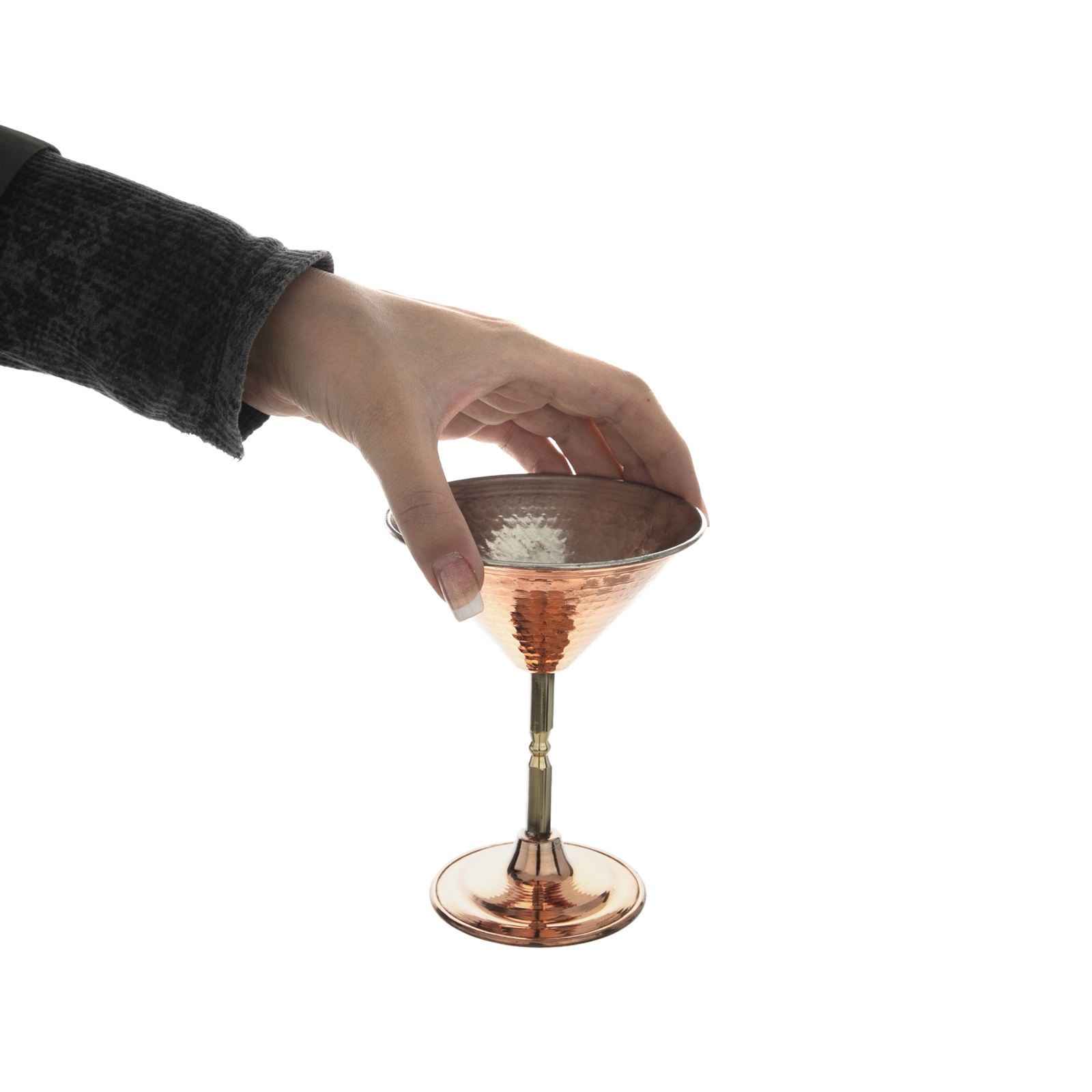 كؤوس النبيذ المصنوعة يدويًا من النحاس الإيراني – نموذج عسل المطرقة