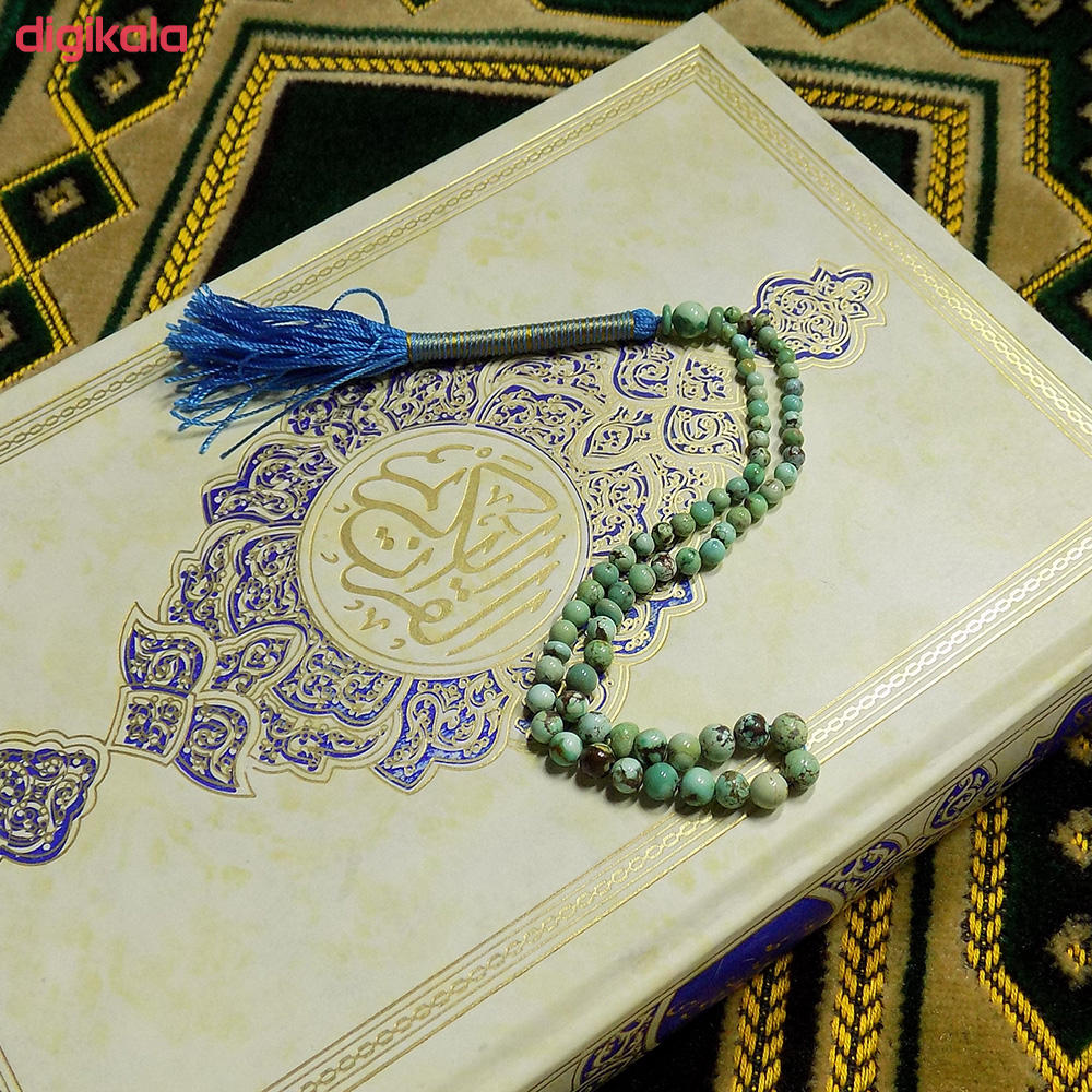 سبحة إيرانية من حجر الفيروز نيشابور من بـ 66 خرزة للصلاة جاسم