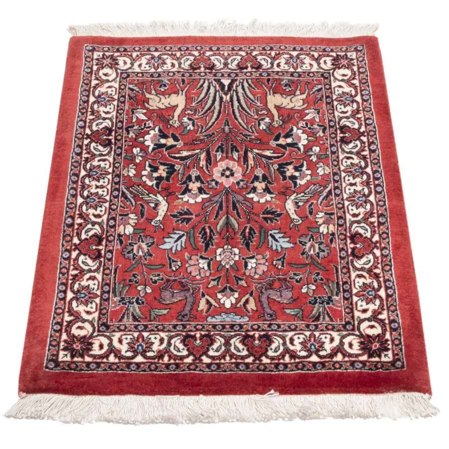 سجادة إيرانية معقودة يدويًا بتصميم لاكي باللون الأحمر