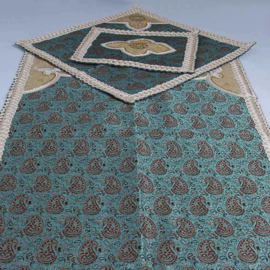 سجادة الصلاة الإيرانية من الطرمه الفاخرة الساجدة الإسلامية الخضراء