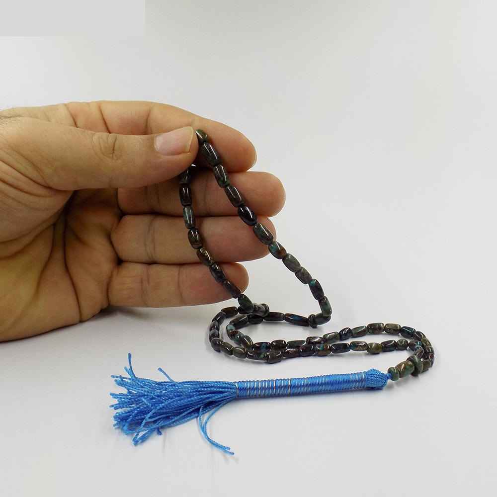 سبحة إيرانية من حجر الفيروز نيشابور من بـ 66 خرزة للصلاة