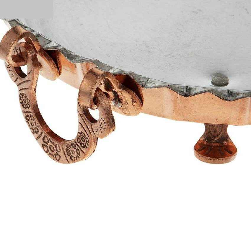 طبق تقديم نحاسية إيرانية محفورة – خاصة