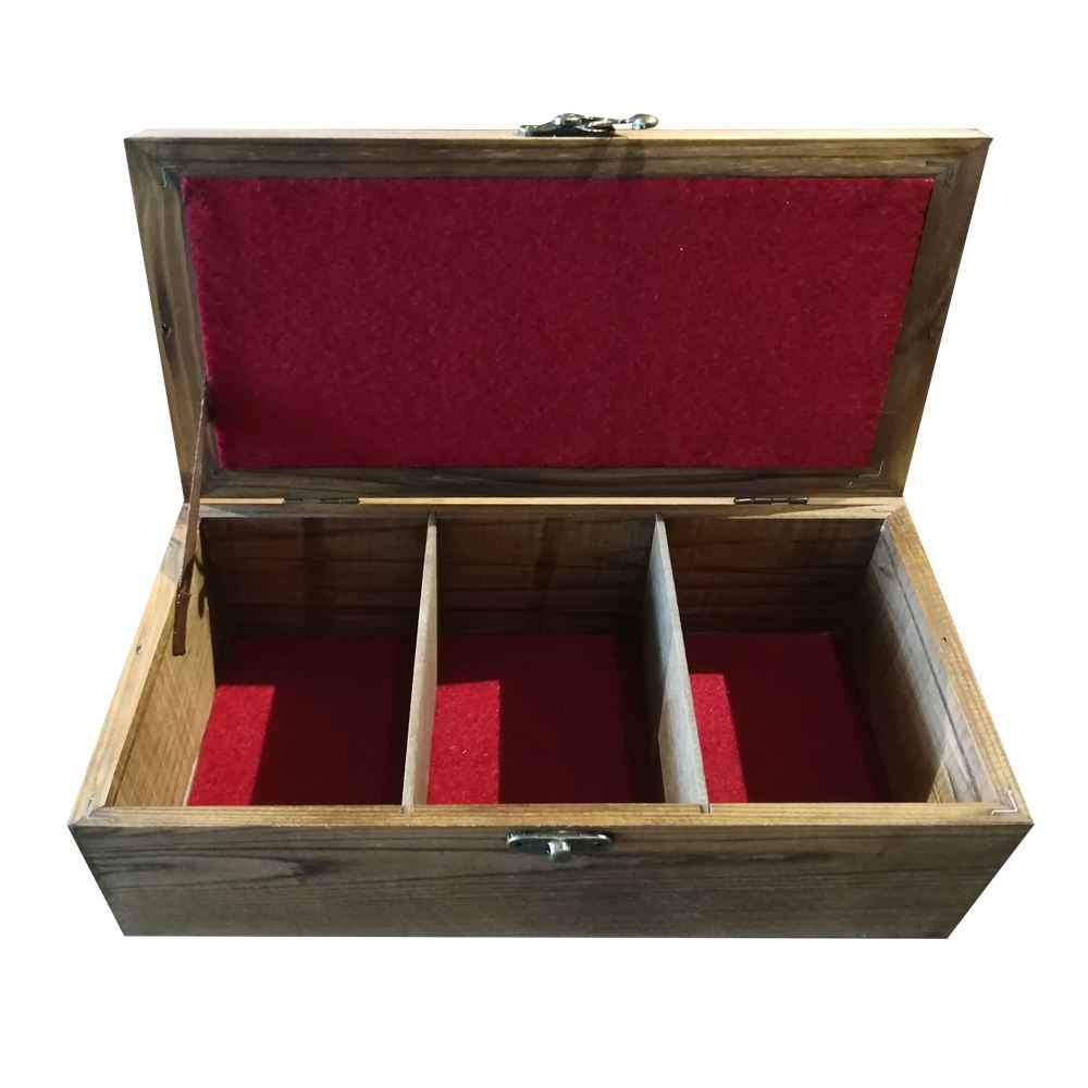 صندوق منظم لأكياس الشاي الخشبية مع صدور مهسان