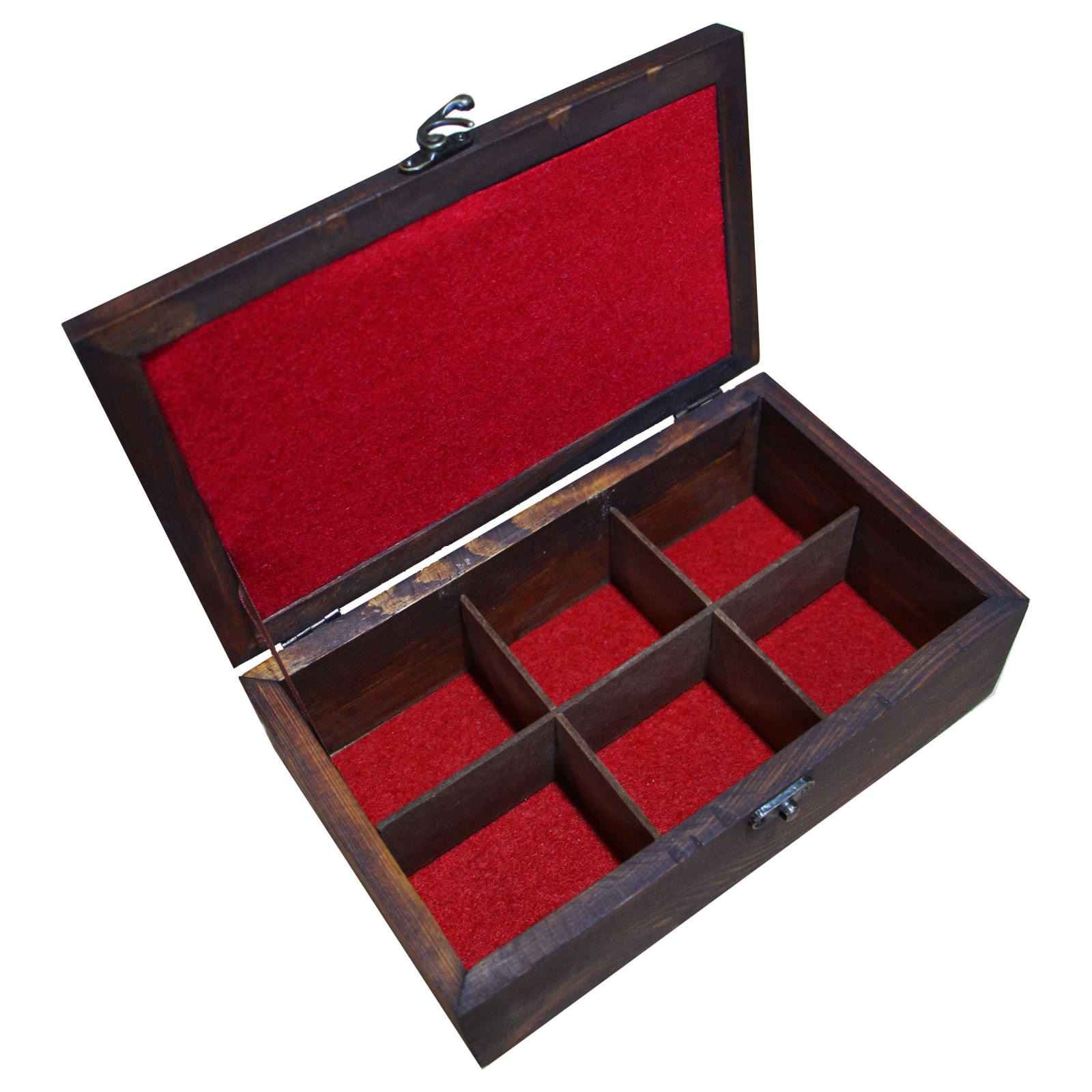 صندوق منظم لأكياس الشاي الخشبية مع صدور باسرقد