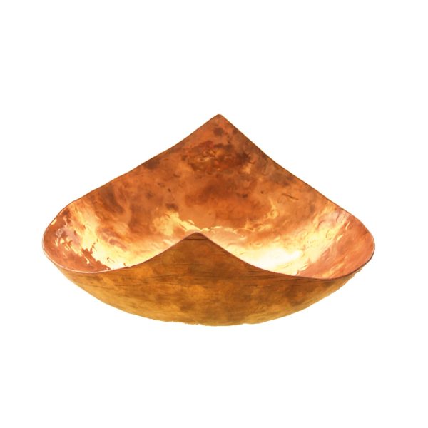 وعاء تقديم نحاسي مناسب للفواكه والحلويات مطرز ماسة