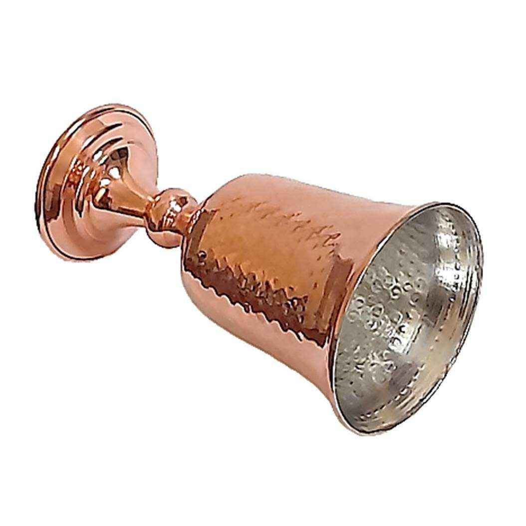 كؤوس النبيذ المصنوعة يدويًا من النحاس الإيراني – نموذج جلسا المطرقة