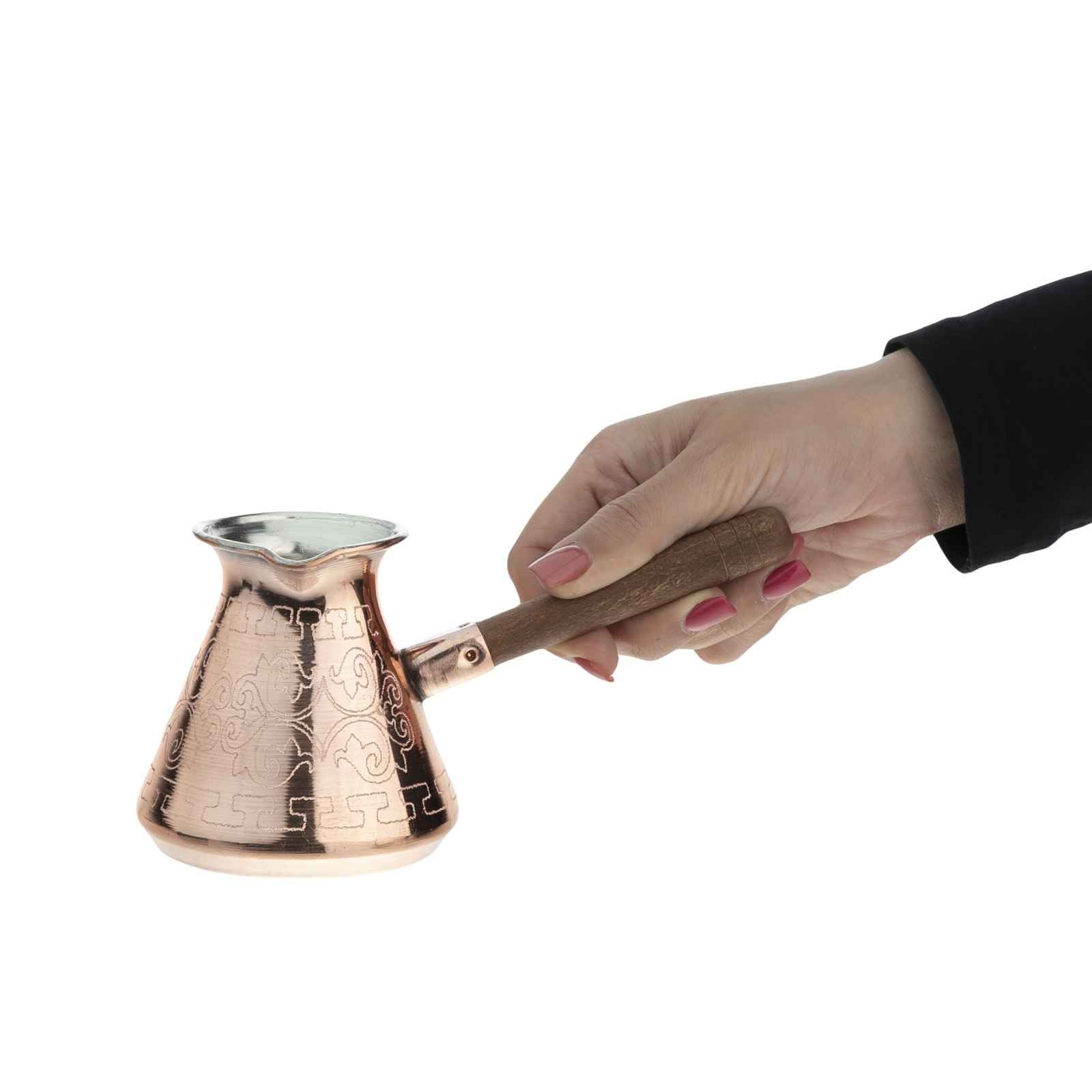 إبريق قهوة تركي من النحاس – تقليدي مطرقة
