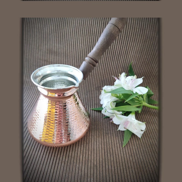 إبريق قهوة تركي من النحاس – تقليدي مطرقة، فيدا