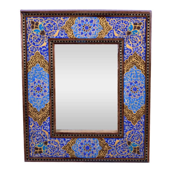 مرآة خشبية إيرانية – تصميم إسلامي خاتمكار