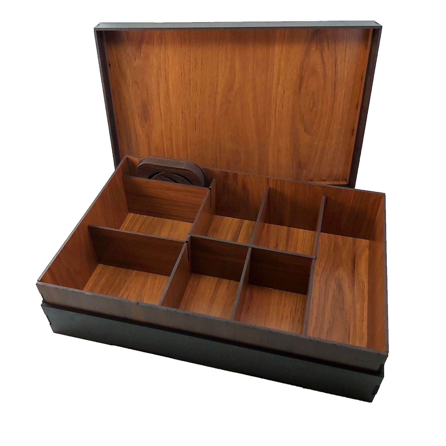 منظم خشبي مع صدور لأكياس الشاي والمكسرات غزال