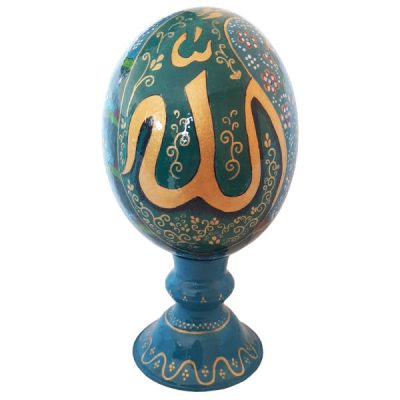 بيض النعام الزخرفي الإسلامي المزخرف يدويًا – الله