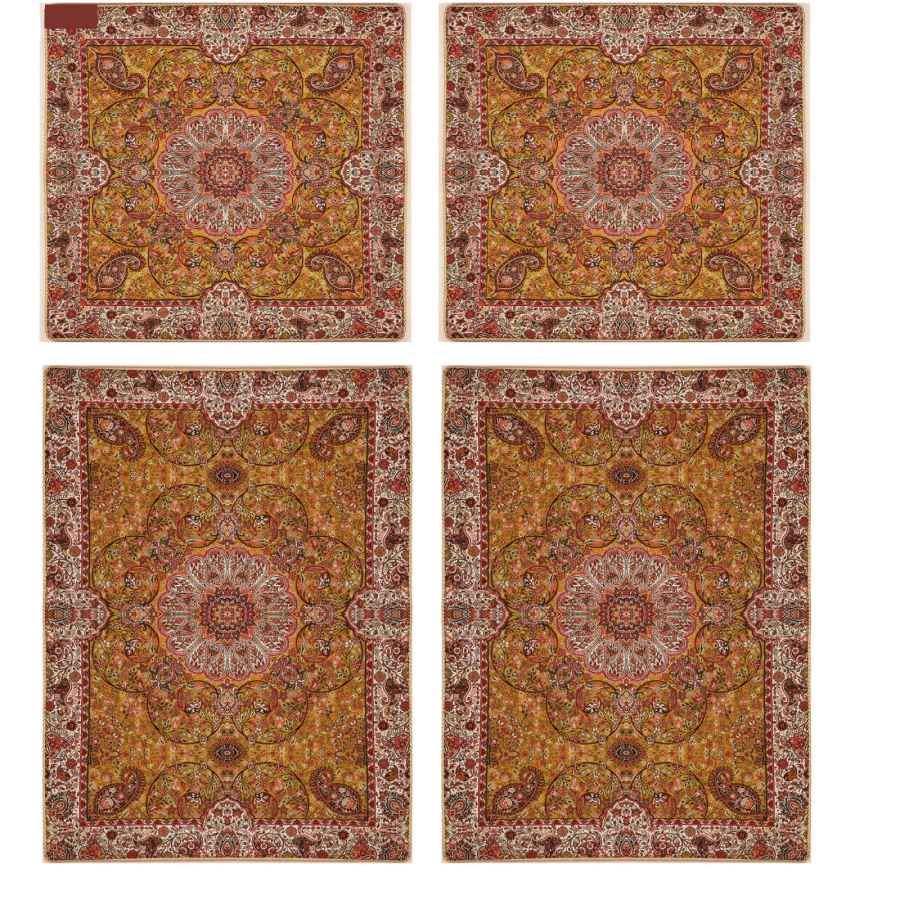 مجموعة مفارش سرير إيرانية – بطراز شرقي بحجم مزدوج من قماش الترمى – كبريا