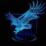مصباح LED ثلاثي الأبعاد نسر