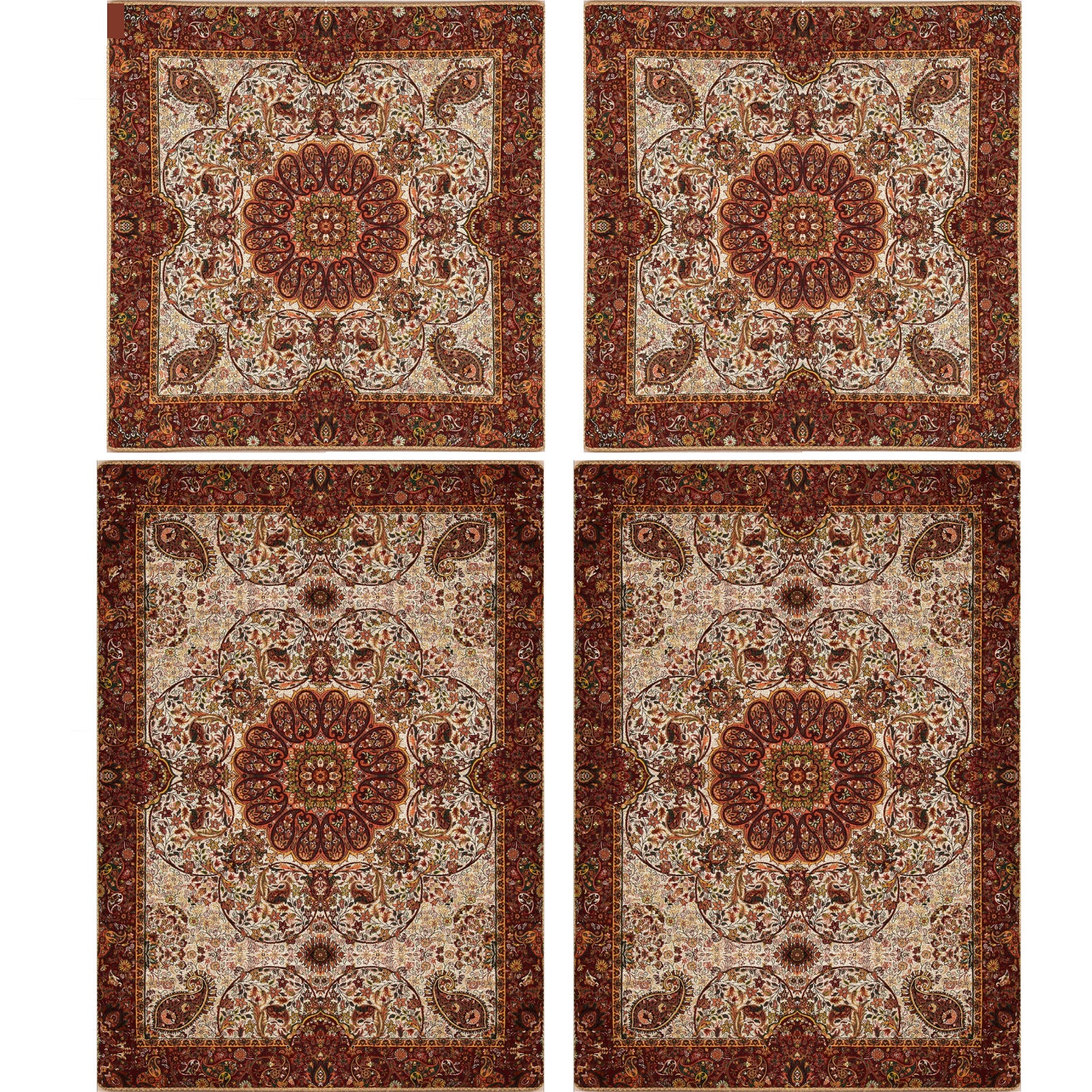 مجموعة مفارش سرير إيرانية – بطراز شرقي بحجم مزدوج من قماش الترمى – ناهال