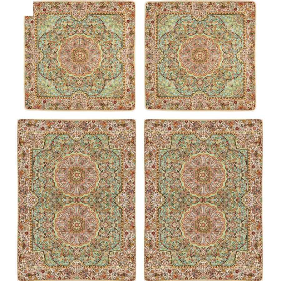 مجموعة مفارش سرير إيرانية – بطراز شرقي بحجم مزدوج من قماش الترمى – نويان