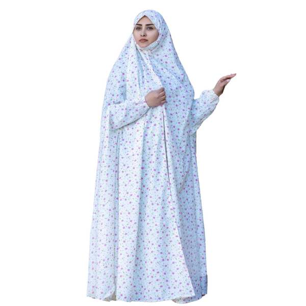 شادور صلاة إسلامي للنساء - زهور بنفسجية