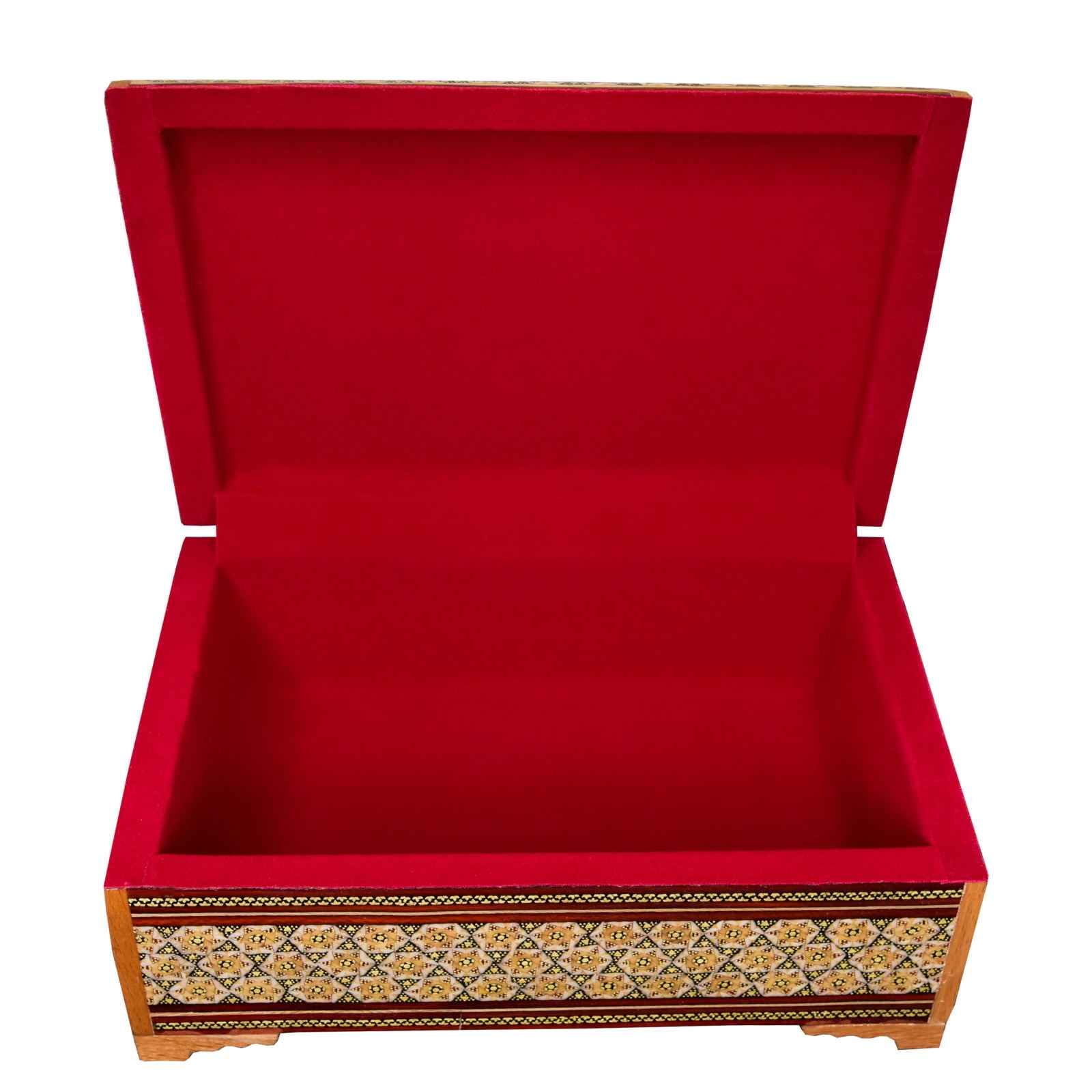 صندوق مجوهرات خشبي مصنوع يدويًا بتصميم ختام إيراني – أهوره II