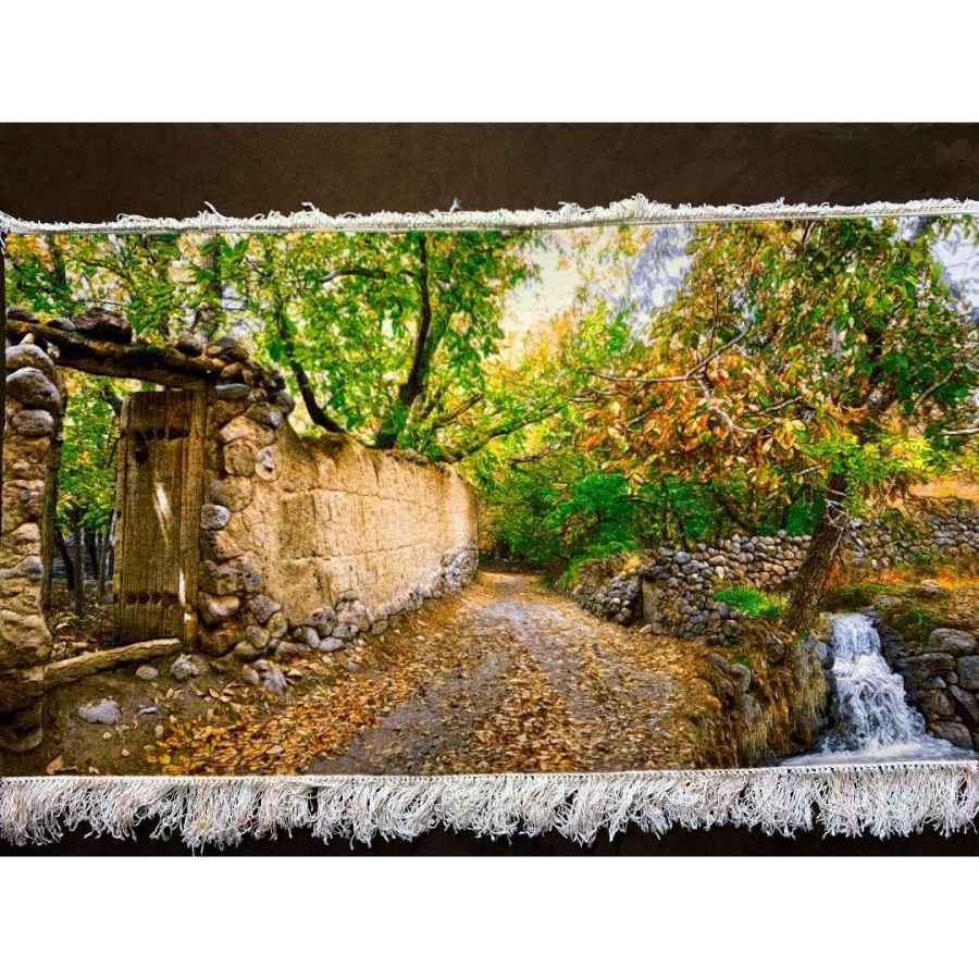 سجادة إيرانية تصويرية محبوكة يدويًا من تبريز تصور الحديقة