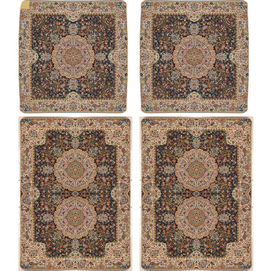 مجموعة مفارش سرير إيرانية – بطراز شرقي بحجم مزدوج من قماش الترمى – جنة