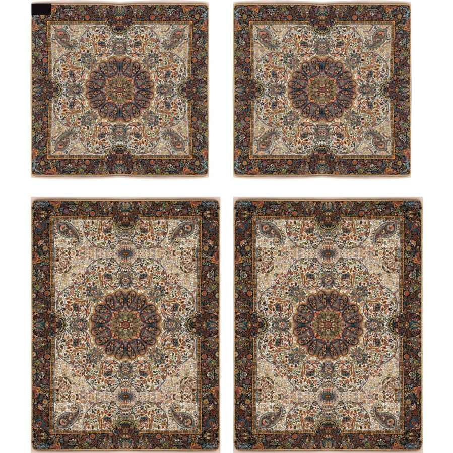 مجموعة مفارش سرير إيرانية – بطراز شرقي بحجم مزدوج من قماش الترمى – أفشار