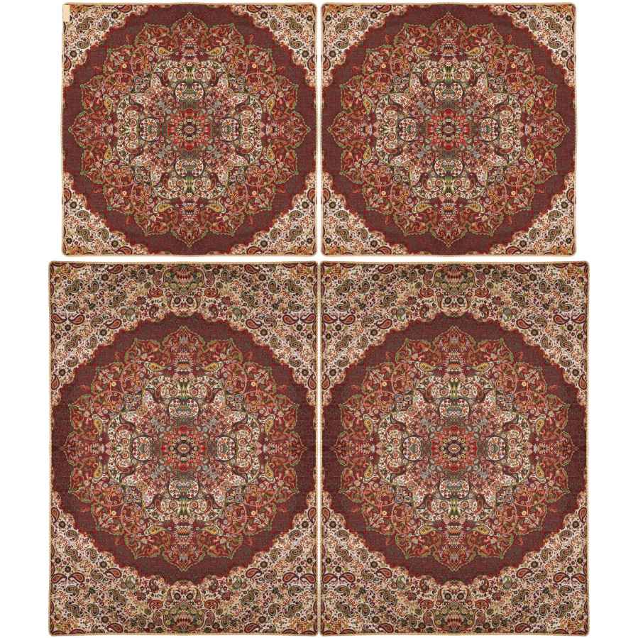 مجموعة مفارش سرير إيرانية – بطراز شرقي بحجم مزدوج من قماش الترمى – هناء