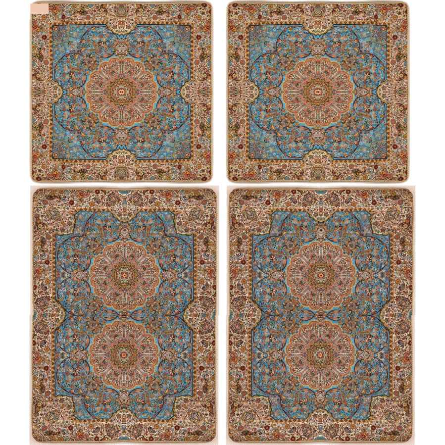 مجموعة مفارش سرير إيرانية – بطراز شرقي بحجم مزدوج من قماش الترمى – أفشار