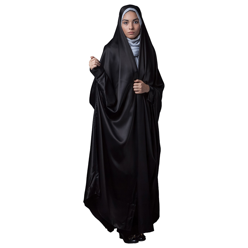 شادر حجاب إسلامي عربي أسود بكم للنساء للصلاة – فاطمي